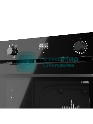 Духовой шкаф Kuppersberg, High-Tech, 72 л, поворотное/сенсорное управление, дисплей, таймер, 7 режимов, макс. температура 300 градусов, телескопические направляющие (на 1 уровень), доводчик двери, цвет черный, цвет фурнитуры черный