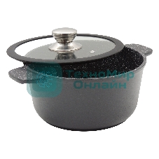 Кастрюля универсальная Victoria D08 2,0G АЛА 2,0 л со стеклянной крышкой