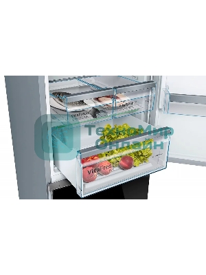 Холодильник Bosch KGN39LB30U черный двухкамерный 290/110л морозилка снизу, No Frost