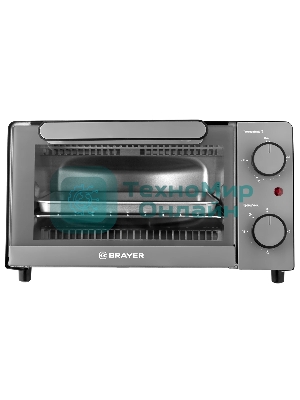 Мини-печь BRAYER BR2600 1200 Вт, 9 л, серебристый