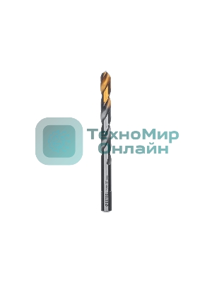 Сверло спиральное по металлу Denzel 11 x 142 мм, Р6М5, Golden Tip