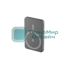 Портативный аккумулятор OLMIO QM-06, 5000mAh, 20W Type-C PD, MagSafe 15W, Soft-Touch, серый