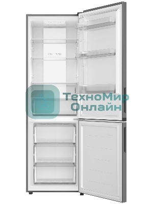 Холодильник Candy CFN6185S серебро двухкамерный 207/91 л морозилка снизу, No Frost