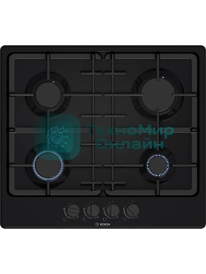 Газовая варочная панель Bosch PGP6B6K90R черный