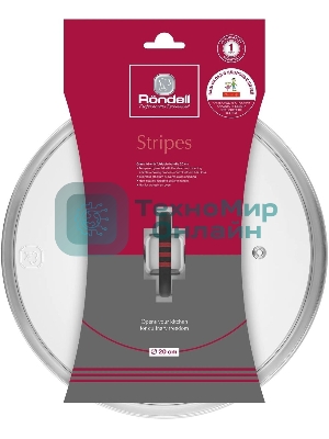 Крышка Rondell Stripes RDA-1619, 20 см, руч. серый