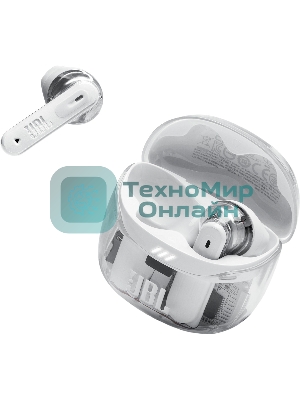 Наушники TWS JBL Tune Flex 2 призрачно-белый, вкладыши/внутриканальные (трансформер), Bluetooth, адаптивное шумоподавление