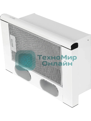 Вытяжка встраиваемая Elikor Интегра 50П-400-В2Л белый, 50 см, 400 куб. м/ч, 57 дБ