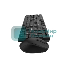Комплект клавиатура и мышь ABR KW814 черный, интерфейс USB, беспроводной, 2.4G, RU/EN
