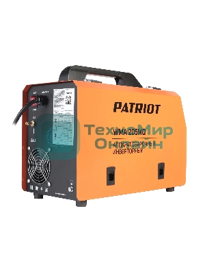 Полуавтомат сварочный инверторный PATRIOT WMA 205MQ MIG/MAG/MMA, полуавтоматическая сварка в среде газа (MIG/MAG) стальной и флюсовой проволокой 0.6/0.8 мм, сварка электродом (MMA) до 4мм, сварочный ток в режиме MIG: 40-200А; сварочный ток в режиме MMA: 40-200А; ПВ при макс. токе: 60%