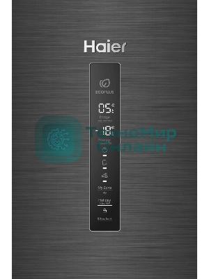 Холодильник Haier C4F740CDBGU1 графитовый двухкамерный 286/115л морозилка снизу, No Frost