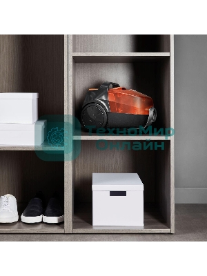 Пылесос Tefal MICRO SPACE CYCLONIC TW3235EA оранжевый/черный, 350/1600 Вт, уборка сухая, пылесборник контейнер 1 л