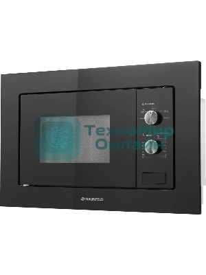 Встраиваемая микроволновая печь Maunfeld MBMO.20.1PGb черный, 20 л, 800 Вт, переключатели - поворотный механизм