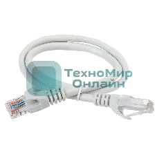 Коммутационный шнур ITK (патч-корд), cat.5e UTP, LSZH, 1м, серый