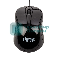 Мышь проводная HIPER HOM-031 черный, 1000 dpi, USB, кнопки - 3