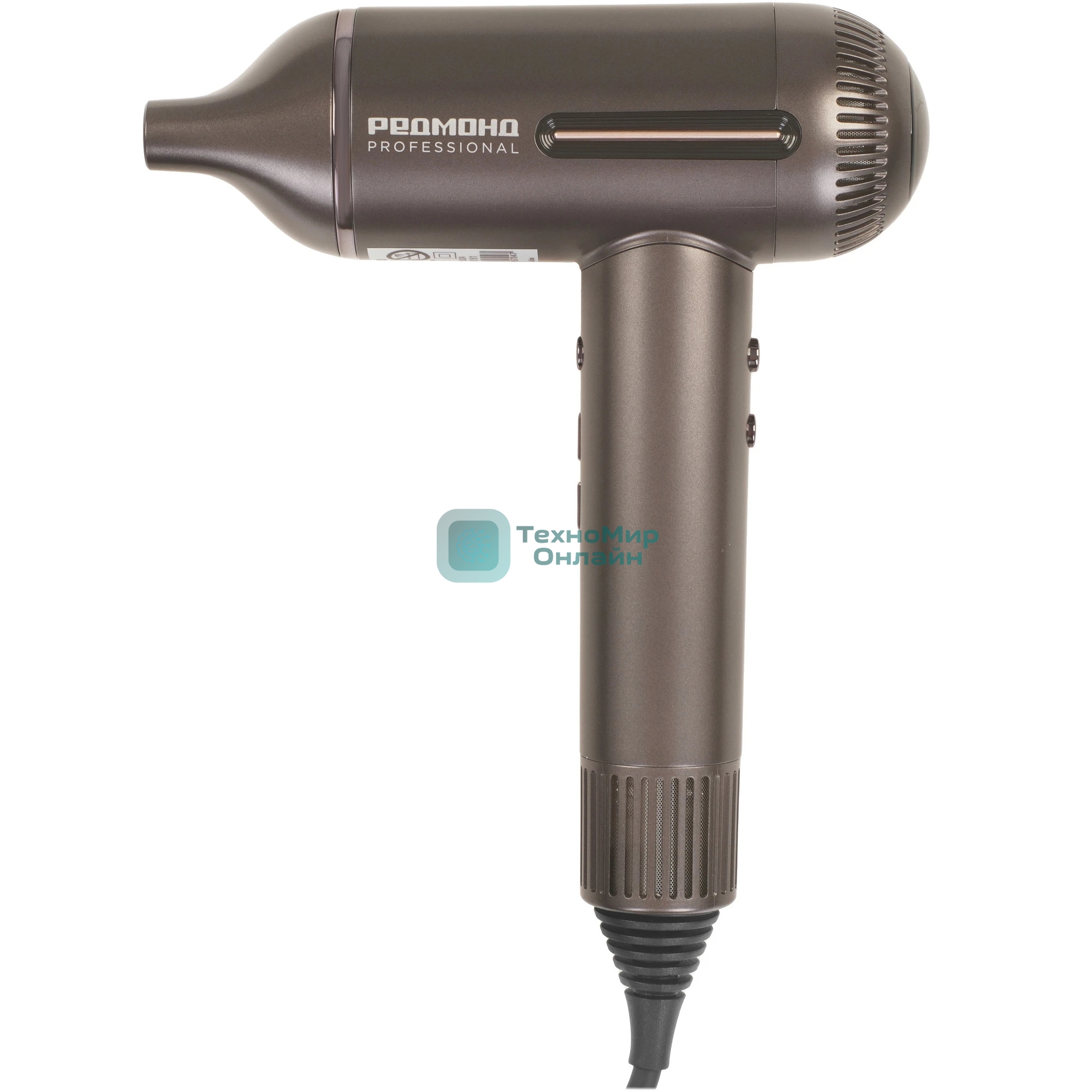 Фен Redmond HD1700 серый/коричневый, 1500 Вт, ионизация