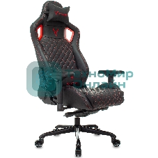 Кресло игровое Knight TITAN черный/красный ромбик эко.кожа с подголов. крестовина металл