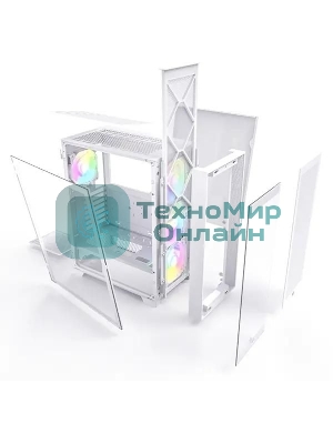 Компьютерный корпус Montech AIR 1000 PREMIUM белый без БП ATX 1x120мм 3x140мм 2xUSB3.0 1xUSB3.1 audio bott PSU
