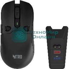 Мышь беспроводная Acer Nitro OMR404 черный, 6400 dpi, радиоканал, Bluetooth, USB, кнопки - 6
