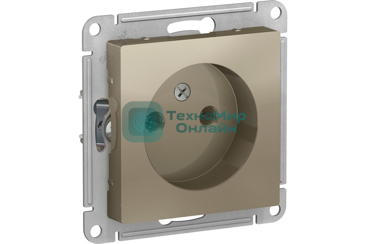 Механизм розетки 1-м СП AtlasDesign без заземл. 16А шампань SchE ATN000541