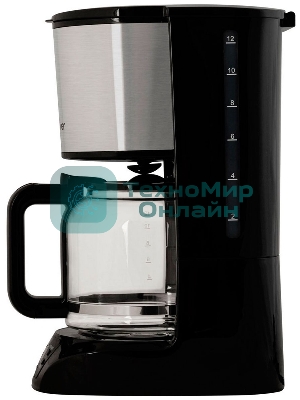 Кофеварка капельного типа Endever Costa-1044, мощность 800 Вт, -стальной/черный, объем 1,5л, LCD дисплей, по 4 шт/уп