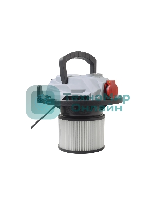 Строительный пылесос Ресанта ПС-1500/20 серебристый, 1500 Вт, уборка сухая/влажная/выдув, пылесборник мешок/контейнер, 20 л