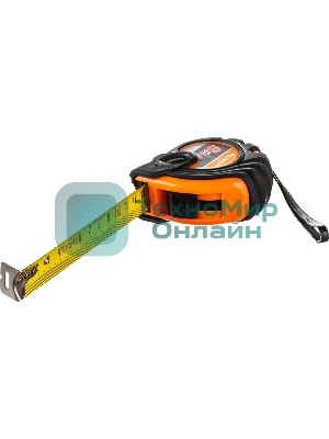 Рулетка PATRIOT MTP-8, ударопрочный корпус, обрезиненная, 8м