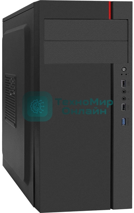 Компьютерный корпус Miditower ExeGate AA-440U-UNS500 (ATX, БП UNS500 с вент. 12см, 2хUSB+1хUSB 3.0, аудио, черный)