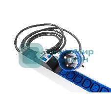 Блок силовых розеток Rem Rem-32, IEC 60320 С13 х 24, IEC 60320 С19 х 6, вход IEC 309, шнур 3 м, 1 463мм, однофазный 32А, автомат + индикатор, серый