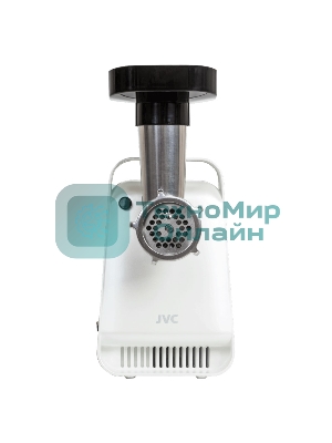 Мясорубка электрическая JVC JK-MG123 белый, 2000 Вт, 2.0 кг/мин, реверс, защита от перегрузки, насадки - 4