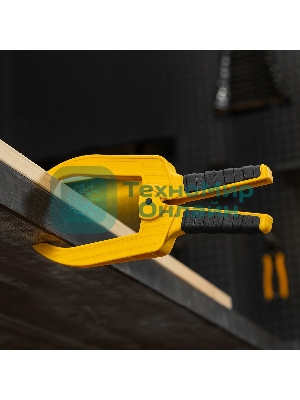 Струбцина Denzel клещеобразная, удлиненная 75 х 110 мм двухкомпонентные рукоятки