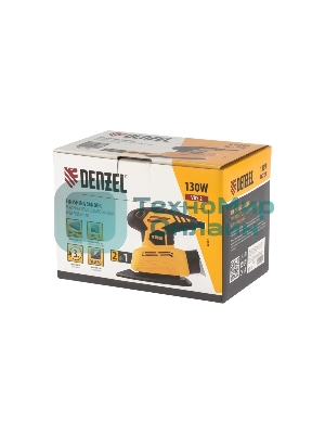 Вибрационная шлифовальная машина Denzel 2 в 1 VDS-2, 130 Вт, 14000 об/мин