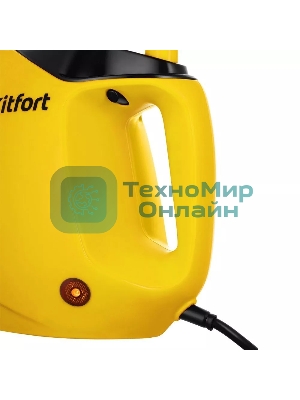 Пароочиститель ручной Kitfort КТ-9140-1 1050Вт черный/желтый