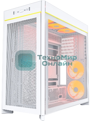 Компьютерный корпус Montech HS01 PRO белый без БП ATX 5x120мм 2xUSB 3.0 1xUSB3.1 audio