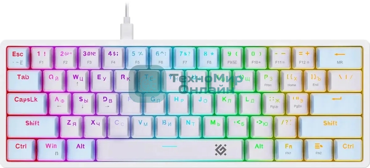 Клавиатура Defender Amox GK-585 проводная, USB Type-A, белый