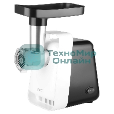 Мясорубка электрическая JVC JK-MG123 белый, 2000 Вт, 2.0 кг/мин, реверс, защита от перегрузки, насадки - 4
