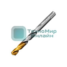 Сверло спиральное по металлу Denzel 12 x 151мм, Р6М5, Golden Tip