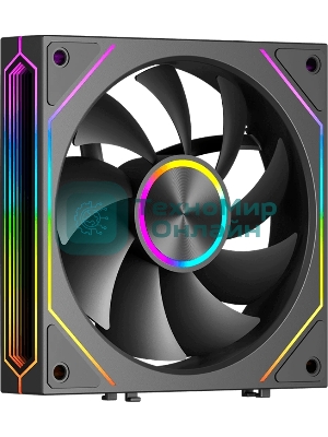 Вентилятор для корпуса PcCooler F3 X120 BK ARGb 120х120x25 черный 4-pin 28.4дБ (F3X120-BKAC012-GL) Ret