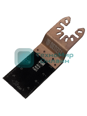 Насадка для МФИ Denzel режущая пазовая прямая, BiM, по металлу и дереву, 33 x 1,4 мм, мелкий зуб