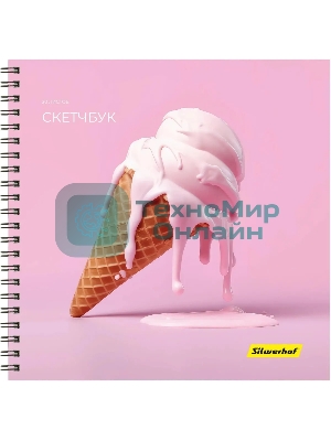 Скетчпад Silwerhof 20л. 190x190мм Нежность 4 дизайна, гребень
