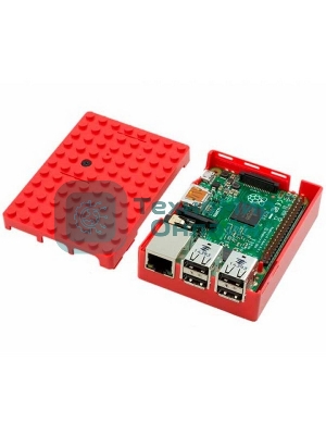 Корпус RA183 red для микрокомпьютера Raspberry Pi 3 ACD Red ABS Plastic Building Block case for Raspberry Pi 3