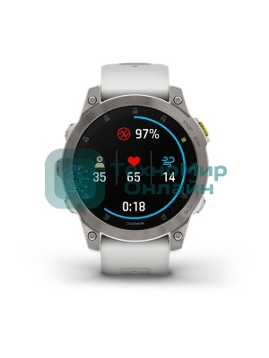 Умные часы Garmin Epix (Gen 2) Sapphire титановый белый 47мм