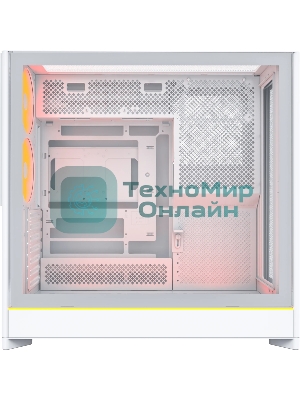 Компьютерный корпус Montech HS01 PRO белый без БП ATX 5x120мм 2xUSB 3.0 1xUSB3.1 audio