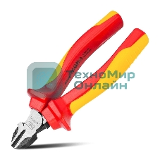 Диэлектрические диагональные бокорезы Deli DL512206 160мм, сталь Cr-V, сертификат VDE для работ под напряжением до 1000 В