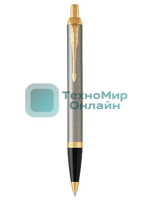 Ручка шариковая Parker IM Core K321 (CW1931670) Brushed Metal GT, M, синие чернила, подарочная коробка