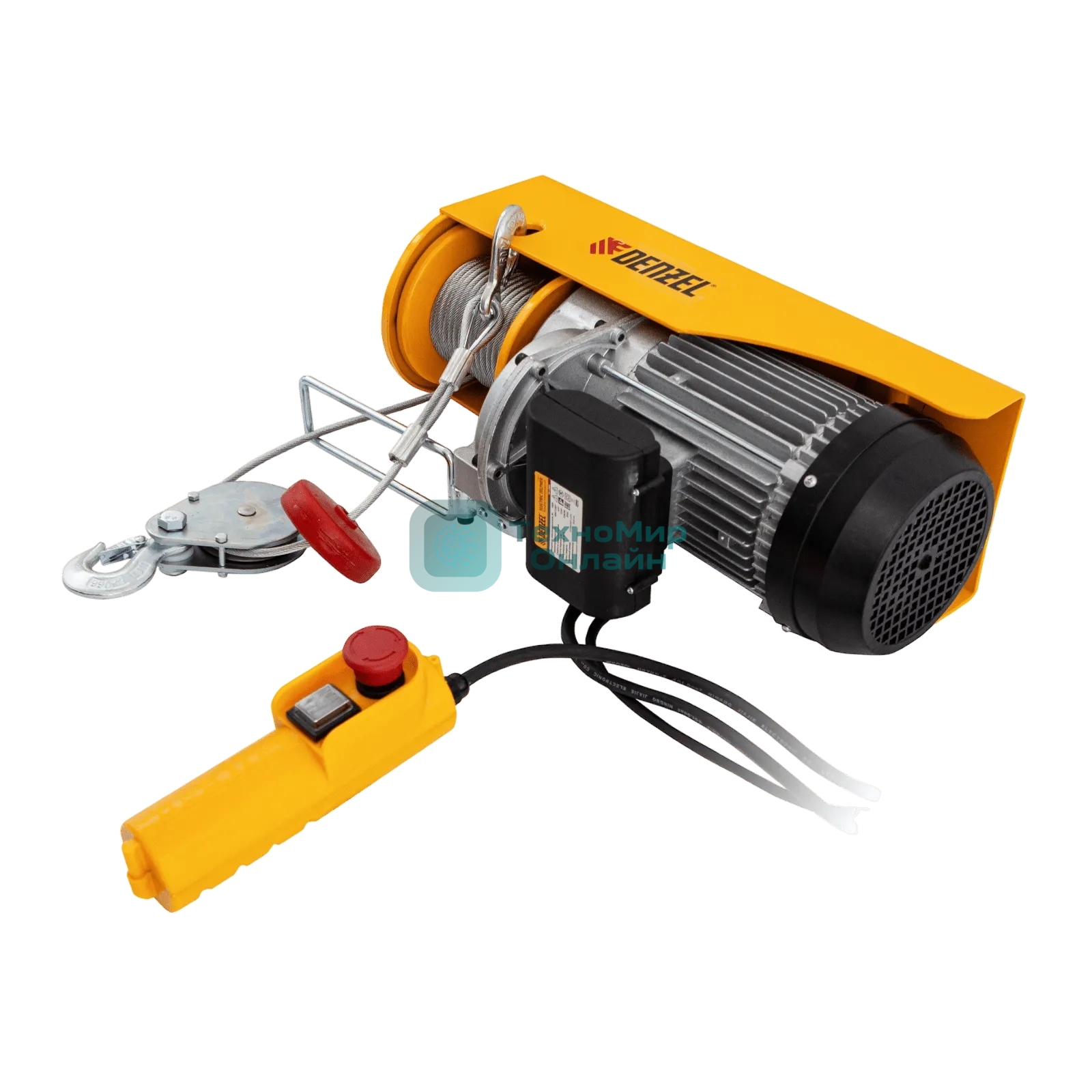 Тельфер электрический Denzel TF-1200, 1.2 т, 1800 Вт, высота 12 м, 8 м/мин