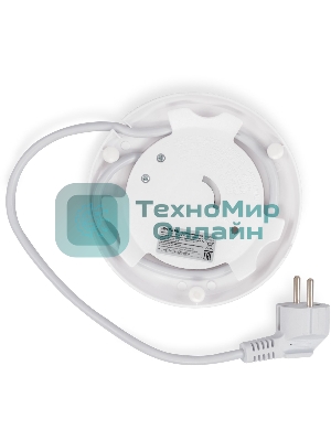 Чайник электрический Hyundai HYK-G2409 1.7 л, 2200 Вт, белый/серебристый (корпус: стекло)