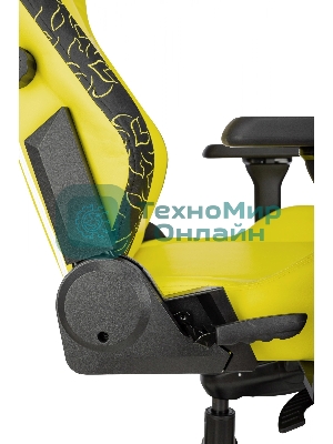 Кресло Knight Craft Dragon желтый, экокожа, 120 кг, механизм качания