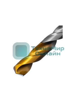 Сверло спиральное по металлу Denzel 12 x 151мм, Р6М5, Golden Tip