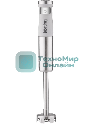 Погружной блендер Korting KHB 0313 W, беспроводной, мощность 150 Вт, кнопочное управление, 3 насадки (блендер, измельчитель, миксер), 5 скоростей, объем чаши 500 мл, защита двигателя от перегрева/перегрузки, цвет белый