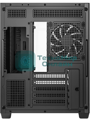 Компьютерный корпус Deepcool CG330 3F без БП, боковое окно (панорама), 3x120мм ARGB PWM вентилятора, черный, mATX